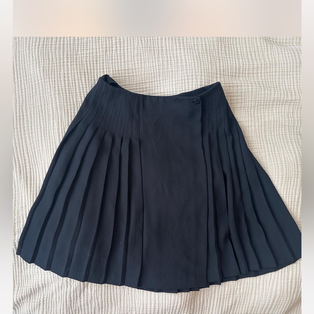 Pleated Knee Length Skirt